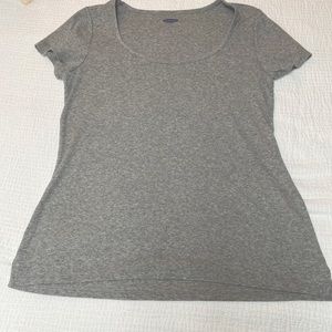 Old Navy Grey slim fit ribbed tee size large